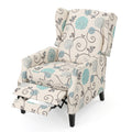 Recliner White Multi Fabric