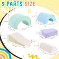 5 Piece Kids Climbing Toys For Toddlers, Foam Climbing Blocks For Babies, Kids Crawling And Climbing Indoor Active Play Structure Colorful Under 50 Lbs Cute Foam 1 To 2 Years Pu Indoor