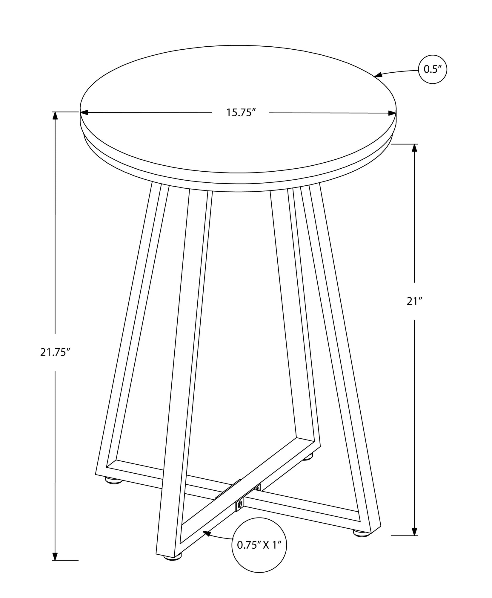 Accent Table, Side, Round, End, Nightstand, Lamp, Living Room, Bedroom, White Marble Look Laminate, Black Metal, Contemporary, Modern White Metal