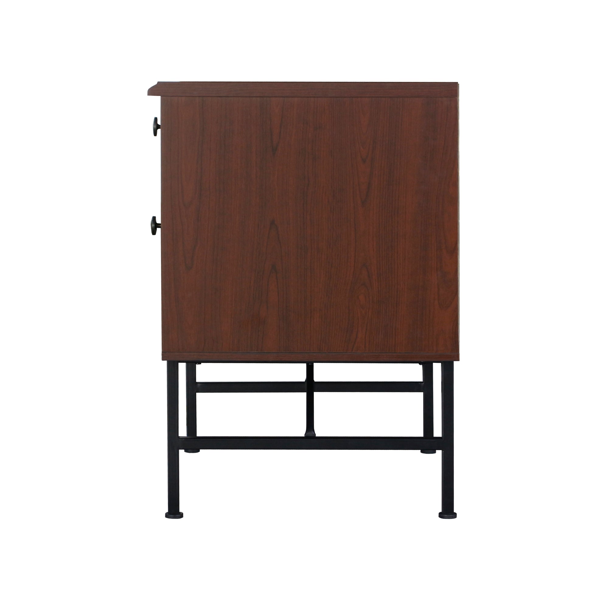 Lateral File Drawer Cherry Wood File Cabinet With 2 Drawers Contemporary Metal Hardware, Legal And A4 Storage, Scratch Resistant Surface Cherry Solid Wood