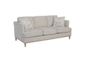 Sofa With 3 Reversable Cushions And 2 Pillows Off White Upholstered 3 Seat