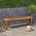 Nestor Bench, Natural Natural Acacia Wood