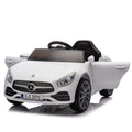 Licensed Mercedes Benz Cls 350,12V Kids Ride On Toy Car W Parents Control,2Wd,Four Wheel Suspension,Music,Bluetooth,Led Light,Usb,Power Display,Volume Adjustment,Speeds 1.24 3.11Mph For Kids Aged 2 4. White 50 99 Lbs Polypropylene