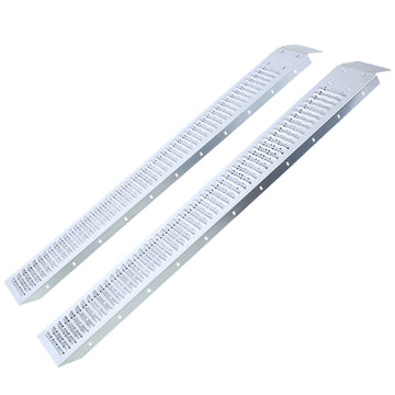 66" L Loading Ramps, 960Lbs Capacity Loading Ramps For Pickup Trucks, Steel Motorcycle Ramp, Dirt Bike Ramp For Truck, Lawn Mower, Snowblower, Atv, Quad, Pack Of 2 Silver Steel