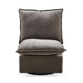 Detachable Dark Grey Chenille Single 360 Swivel Rocking Rocker,360 Swivel Sofa Chair & Single Sofa Lounge, Comfortable Seating For Living Room & Bedroom,Dark Gray Sofa 1Pc Dark Gray Primary Living Space Modern Foam Chenille