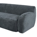 81.5'' Minimalist Curved Upholstered Sofa, 3 Seat Modular Casual Sofa For Living Room, Bedroom, And Apartments Gray Polyester 3 Seat