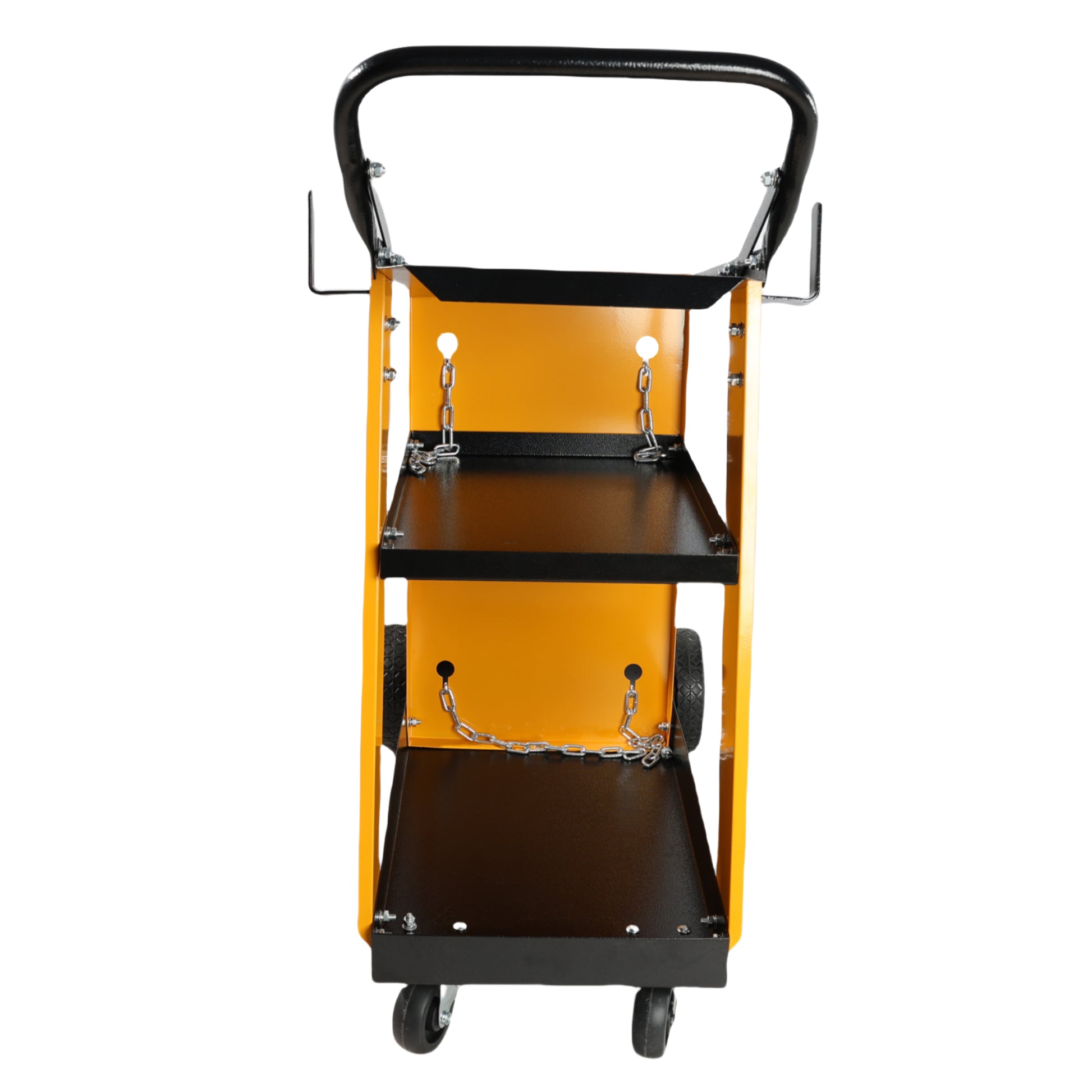 Multi Function 3 Tier Welding Cart. Gas Bottle And Accessory Storage.Welding Heavy Duty Cart For Tig Mig Welder And Plasma Cutter With Upgrade Handles And Increase Storage Space Tank Storage Yellow Black Garden & Outdoor Iron