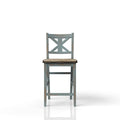 Counter Stool Aqua Blue Solid Wood Mdf