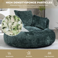Coolmore Lazy Sofa Durable Comfort Lounger High Back Bean Bag Chair Couch With Three Pillows For Adults And Kids, Indoor & Outdoor, Single Gaming Sofa Chair For Bedroom,Office Emerald Chenille Emerald Foam Chenille 1 Seat