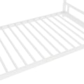 Metal Twin Over Twin Bunk Bed Heavy Duty Sturdy Metal Noise Reduced Safety Guardrail No Box Spring Needed,White Twin White Metal Metal
