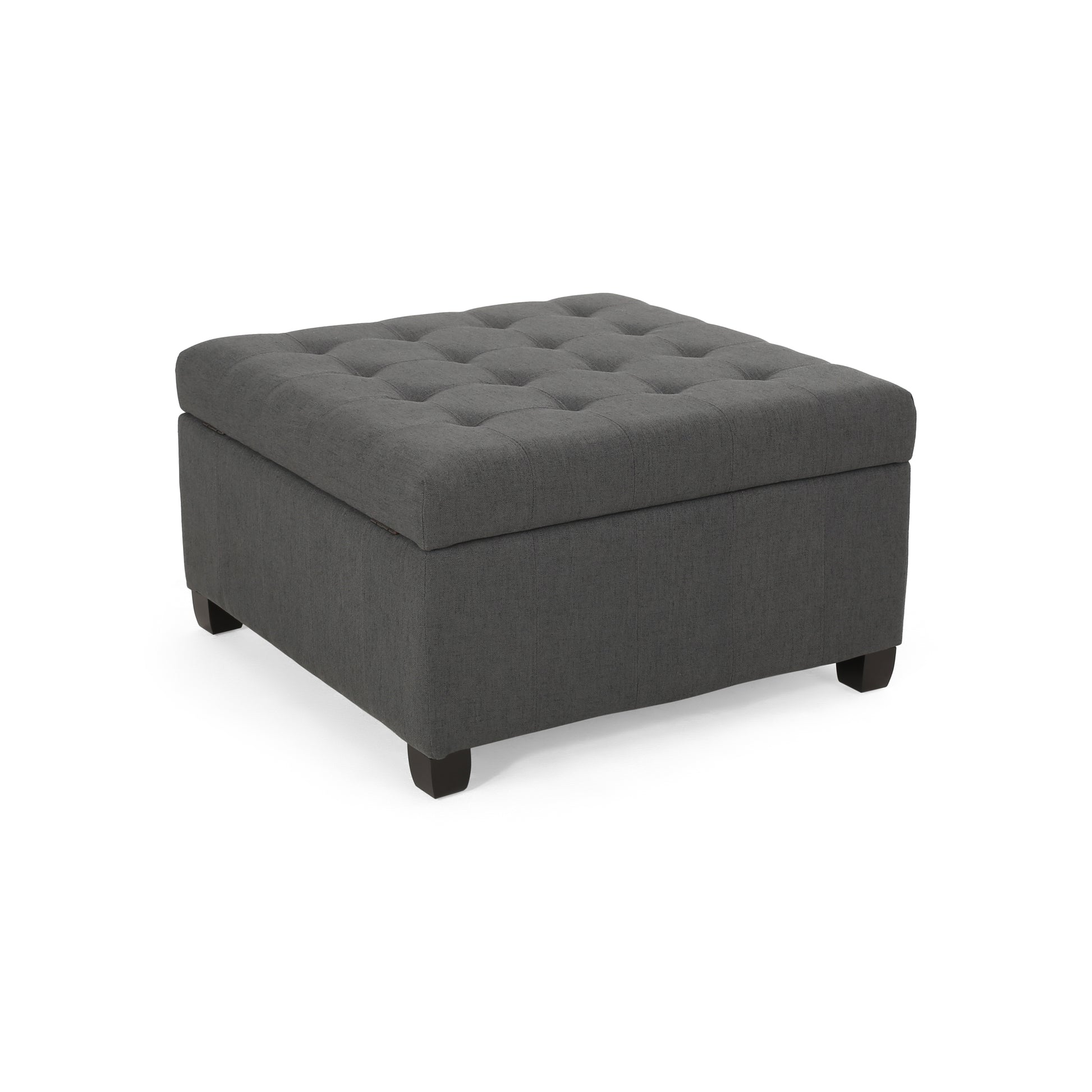 Isabella Ottoman Dark Gray Fabric