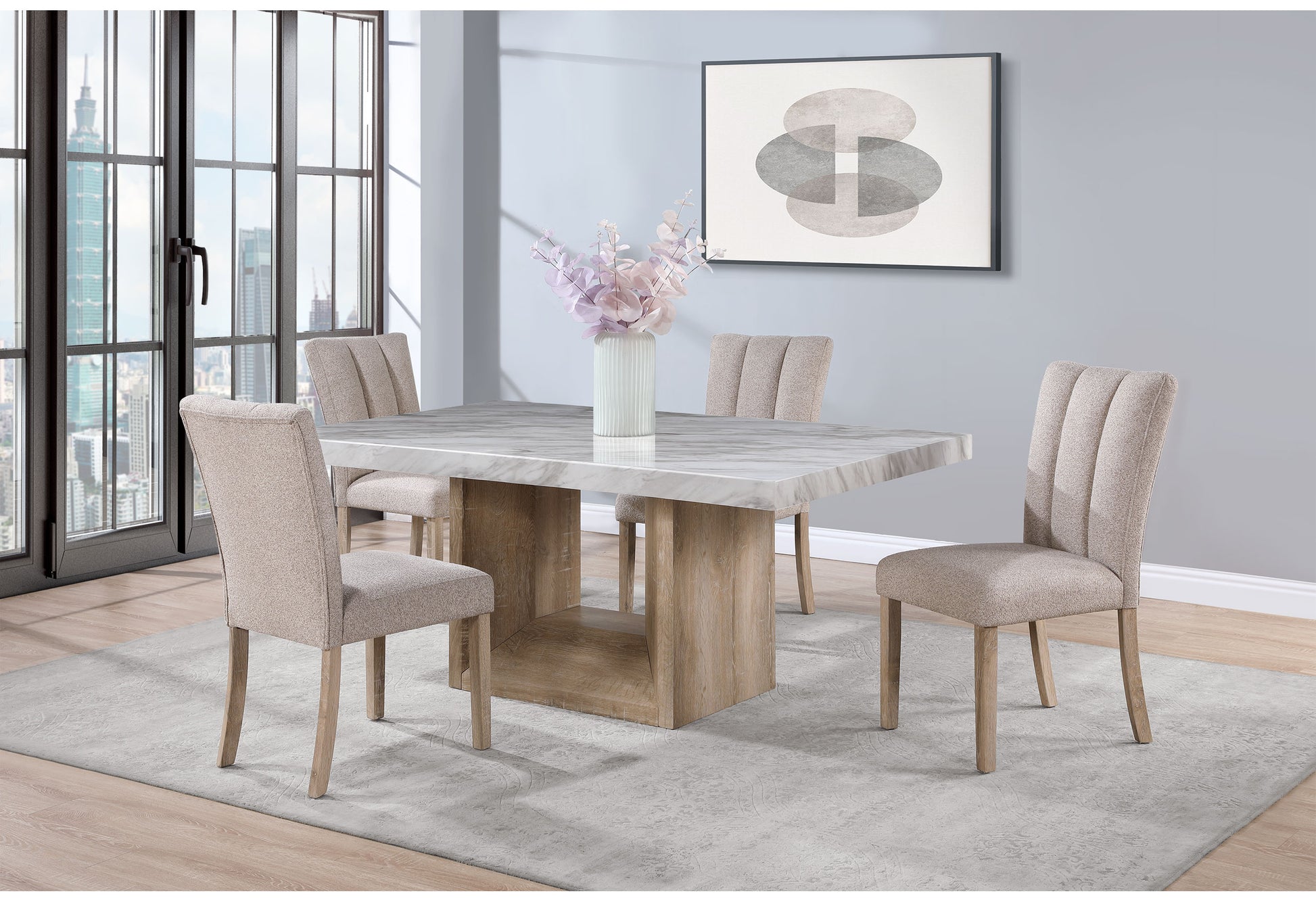 Sheena Natural Dining Table Natural Mdf