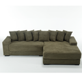 Arrived Oversized Two Piece Couches, L Shaped Sofa, Corduroy, Right Chaise Daybed,With Armrests,Eight Throw Pillows,Corner Sofa,Easy To Assemble, Green Green Polyester Wood Primary Living Space