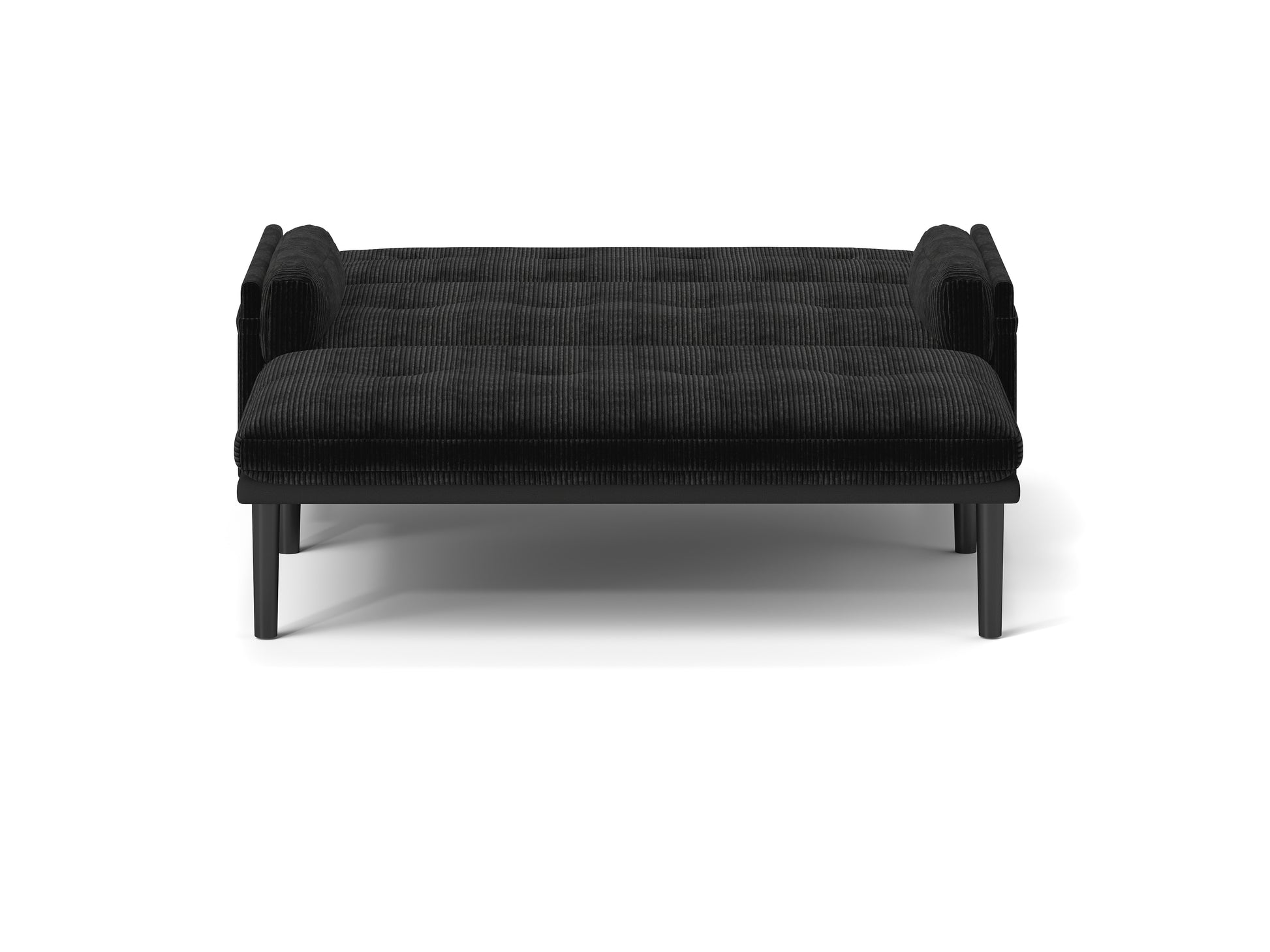 Black 2 Seater Sofa Sleeper With Recline Fuction Black Velvet Metal Primary Living Space Medium Soft Loose Back Pillow Top Arms Foam Fabric Metal 2 Seat