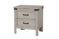 Alexandria Nightstand, Mountain Mist Finish Beige Wood Wood