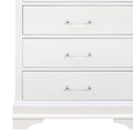 Charlston White Chest With Led White Solid Wood Mdf