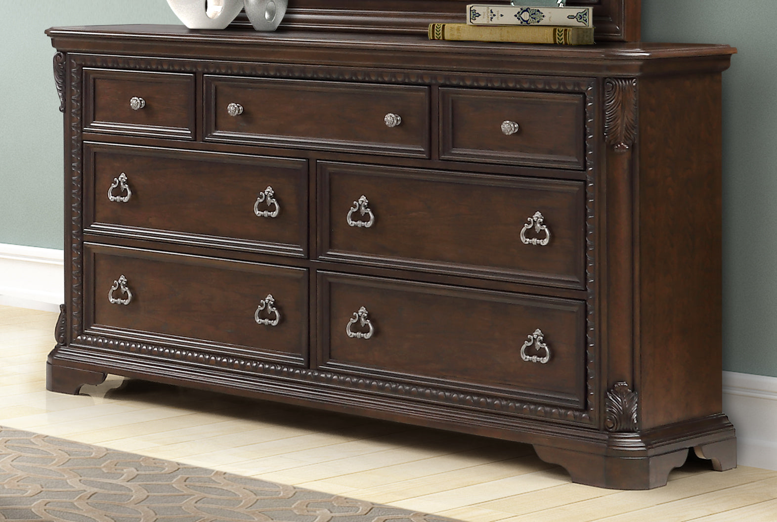 Mahogany 7 Drawer Dresser Mahogany Solid Wood Mdf