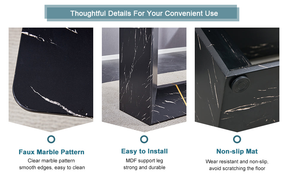 Table And Chair Set.This Modern Dining Table With Mdf Marbled Design Gives You A Luxurious And Elegant Feel.Paired With Multiple Chairs With Pu Artificial Leather Backrest Cushions And Black Legs. Yellow Black Seats 4 Mdf