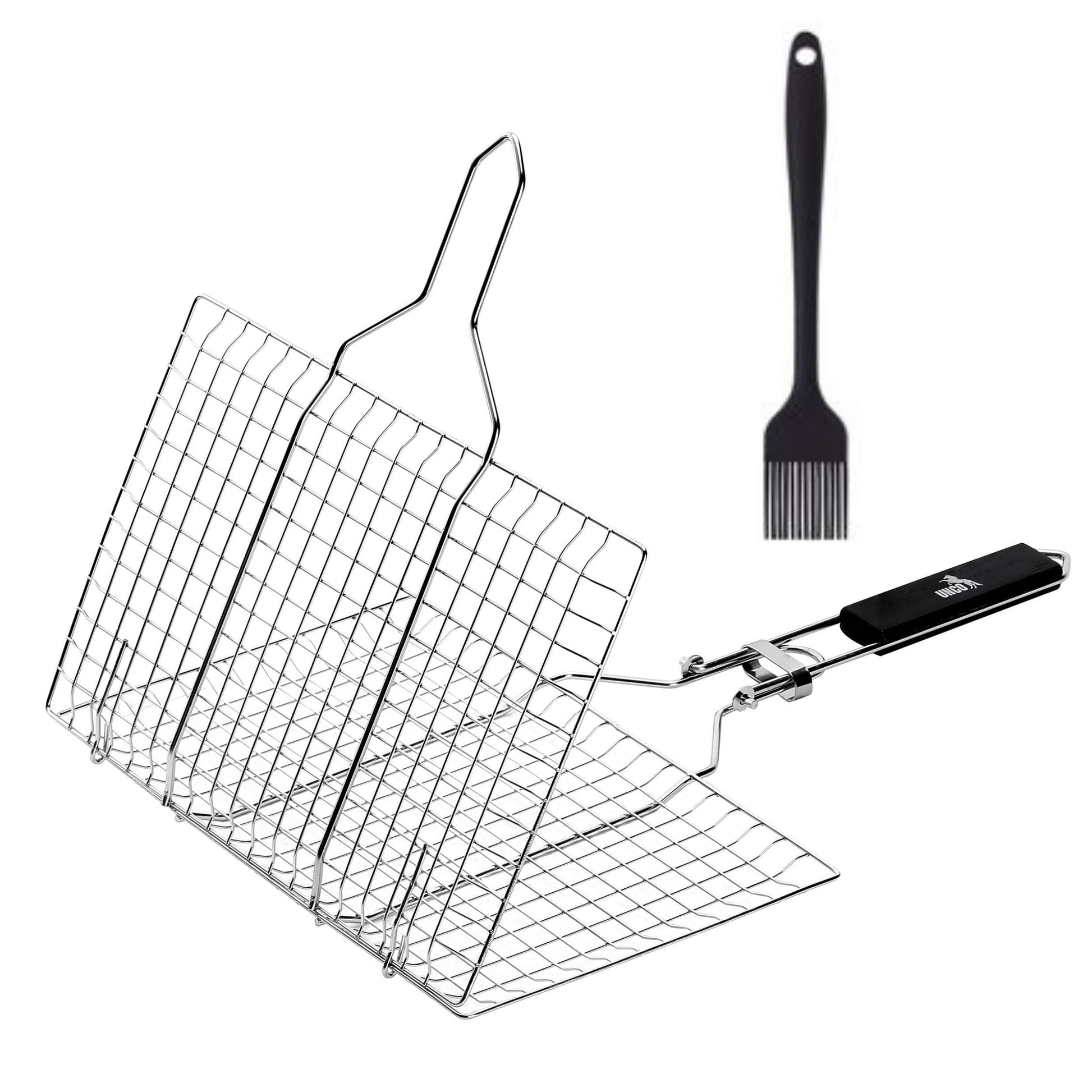 accessories for grilling fish Grill Basket, Stainless Steel, Fish Grill Baskets For Outdoor Grill, V