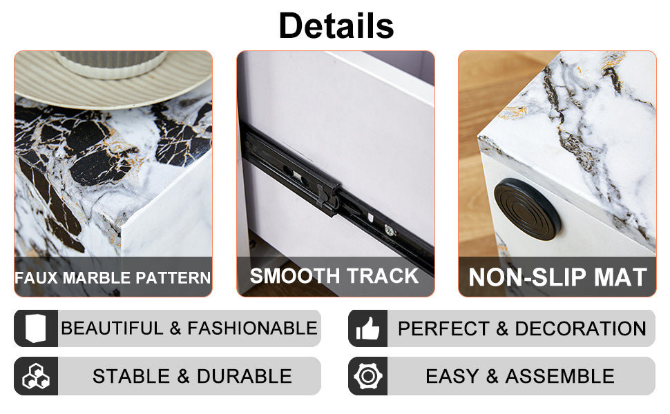 Compact Mdf Coffee Table: 11.81X11.81X19.69 Inches, Stylish Texture Design White Mdf