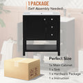 30Inch Transitional Style Bathroom Vanity Cabinet Combo With Ceramic Sink,Soft Close Door Black Bathroom Solid Wood Mdf