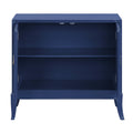 Blue 2 Door Console Cabinet Freestanding 1 2 Shelves Blue Primary Living Space Solid Wood Mdf