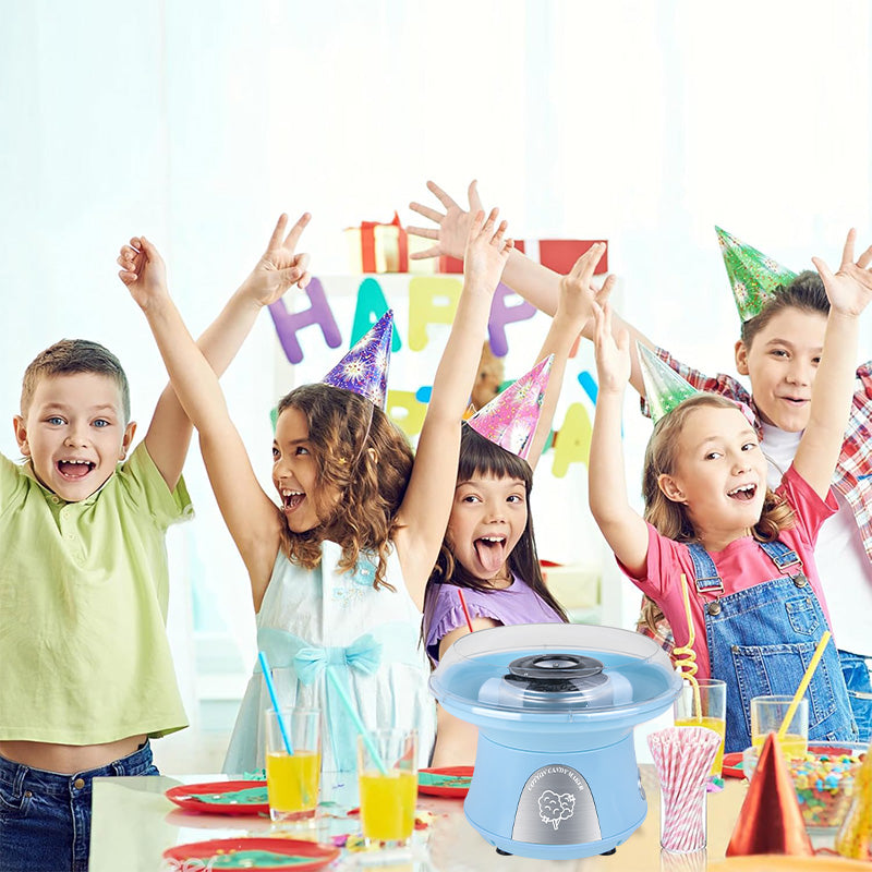 Cotton Candy Machine, Mini Cotton Candy Maker For Kids, Vintage Candy Maker For Christmas Gift, Home, Birthday Family Party Blue Plastic