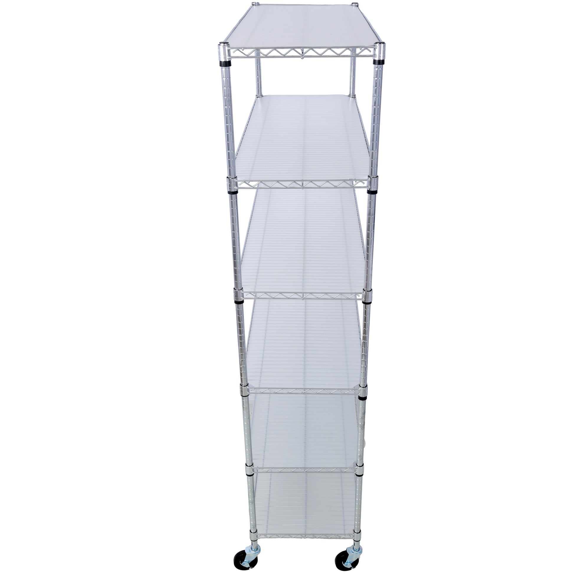 6 Tier 6000Lbs Capacity Nsf Metal Shelf Wire Shelving Unit, Heavy Duty Adjustable Storage Rack With Wheels & Shelf Liners For Commercial Grade Utility Steel Storage Rack, Chrome 82"H X 48"L X 18"D Chrome Metal