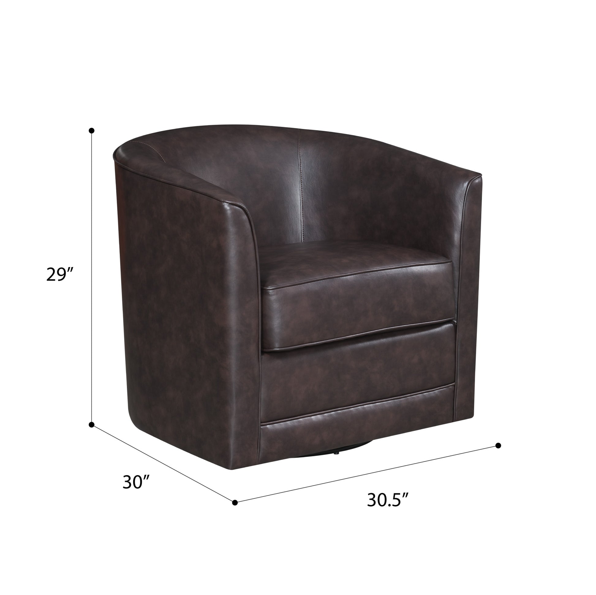 Little Brown Swivel Accent Chair Brown Foam Engineered Wood