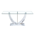 Table And Chair Set, Large Modern Rectangular Glass Table, Can Accommodate 6 8 People, Equipped With A 0.39 Inch Tempered Glass Tabletop And Mdf Table Legs.Paired With Comfortable And Soft Chairs. Light Gray Mdf Glass