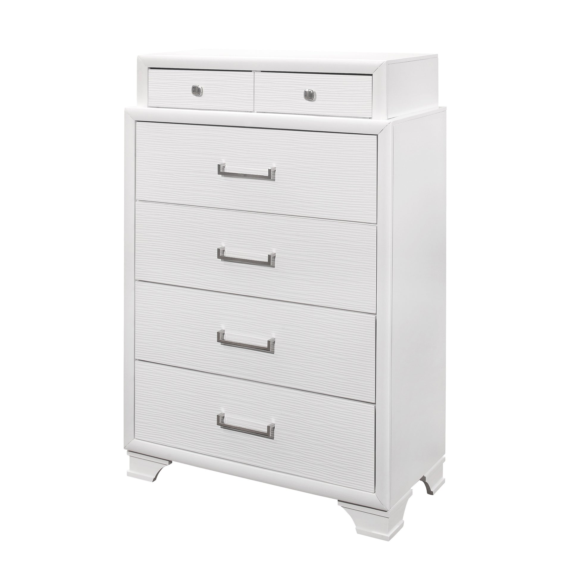 Civic White Chest White Solid Wood Mdf