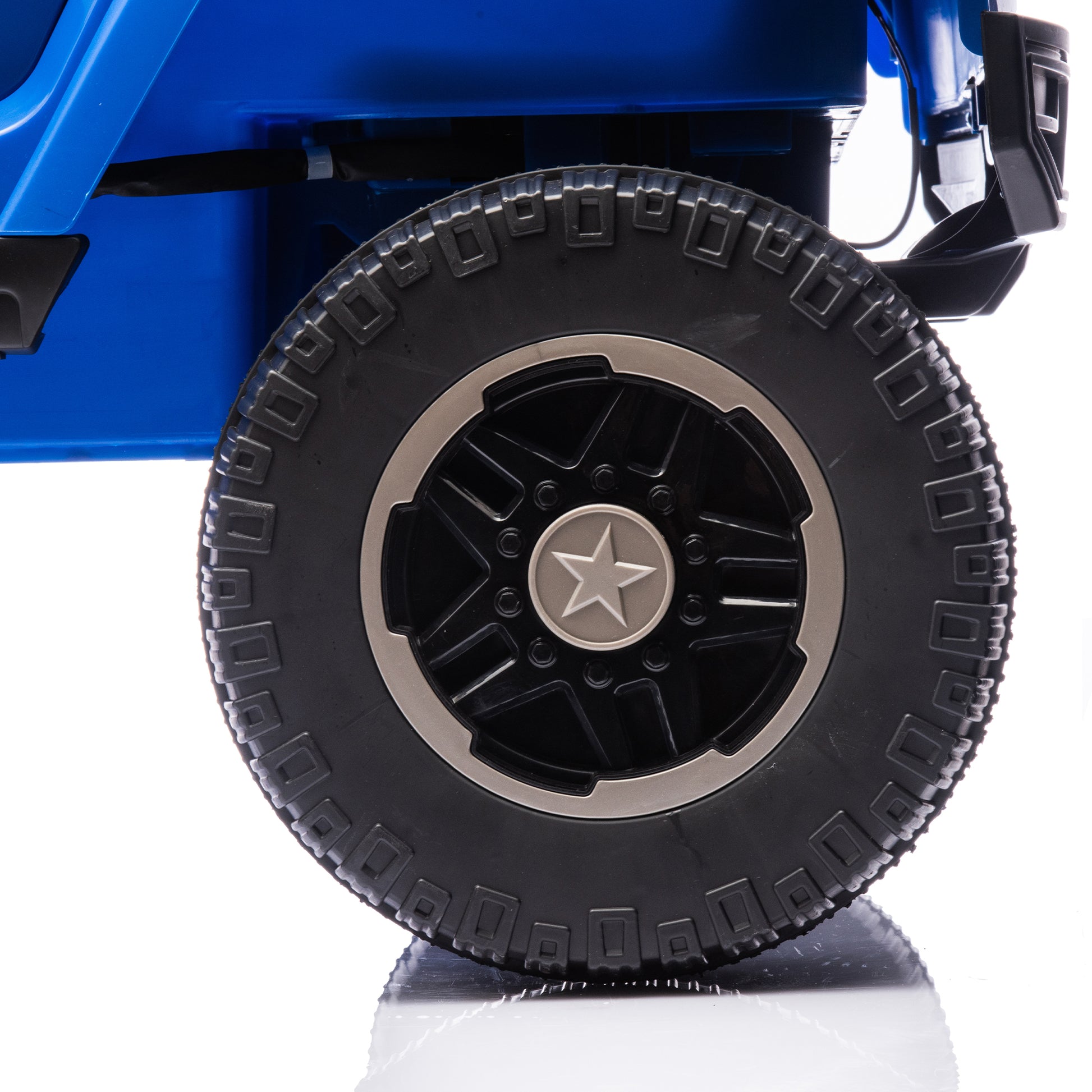 24V Two Seater Kids Ride On Car W Parents Remote Control, Licensed Toyota Lc250,2Wd,110W Motors,With Shovel,Three Point Seat Belt,Slow Start,Speed Adjustment,Bluetooth,Music For Kids Aged 3 . Blue 100 149 Lbs Polypropylene