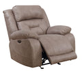 Aria Dual Power Recliner Sand Brown Fabric