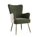 Amirra Green Accent Chair Green Foam Solid Wood