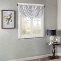 Faux Silk Waterfall Embellished Valance Silver 38X46