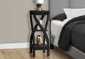 Accent Table, Side, End, Plant Stand, Square, Living Room, Bedroom, Black Laminate, Transitional Black Particle Board