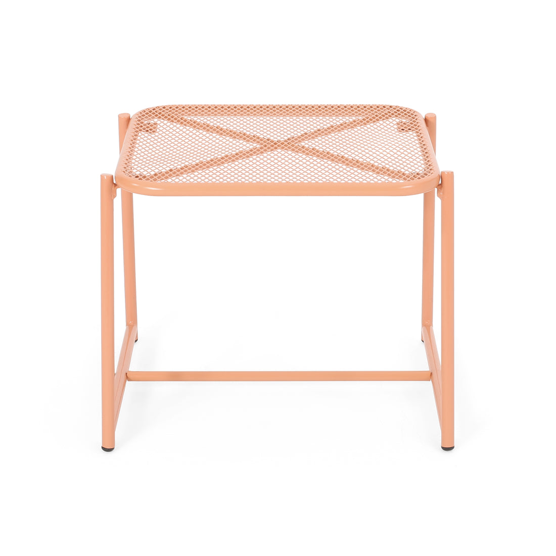 Elba 15.5"H Side Table Orange Iron