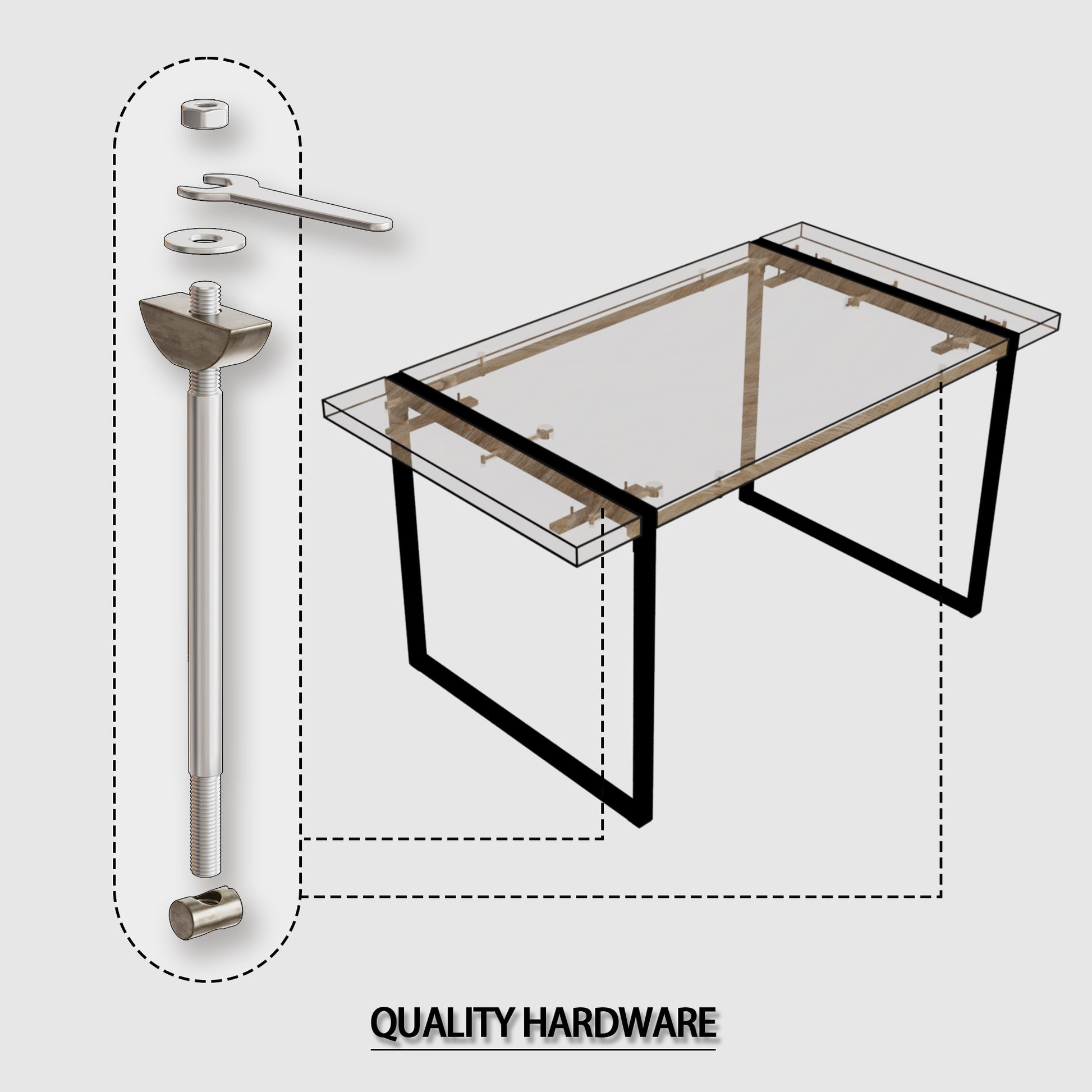 59 "Rural Industrial Rectangular Mdf Light Wood Dining Table, 4 6 People, 1.5" Thick Engineering Wood Tabletop And Black Rectangular Metal Legs, Used For Desks, Kitchens, Terraces, Restaurants Natural Wood Kitchen Mdf