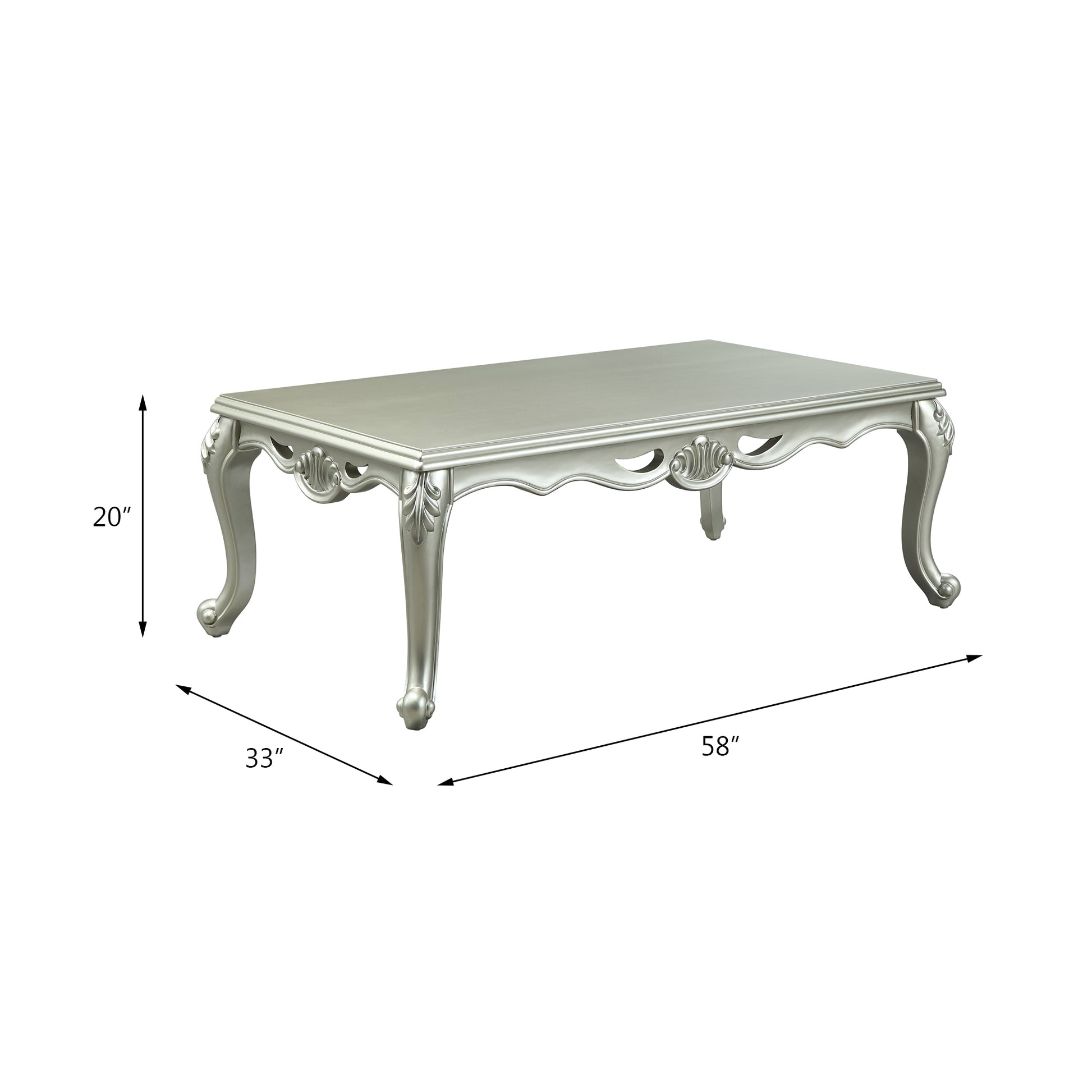 Champagne Coffee Table Champagne Primary Living Space Rectangular Solid Wood Mdf