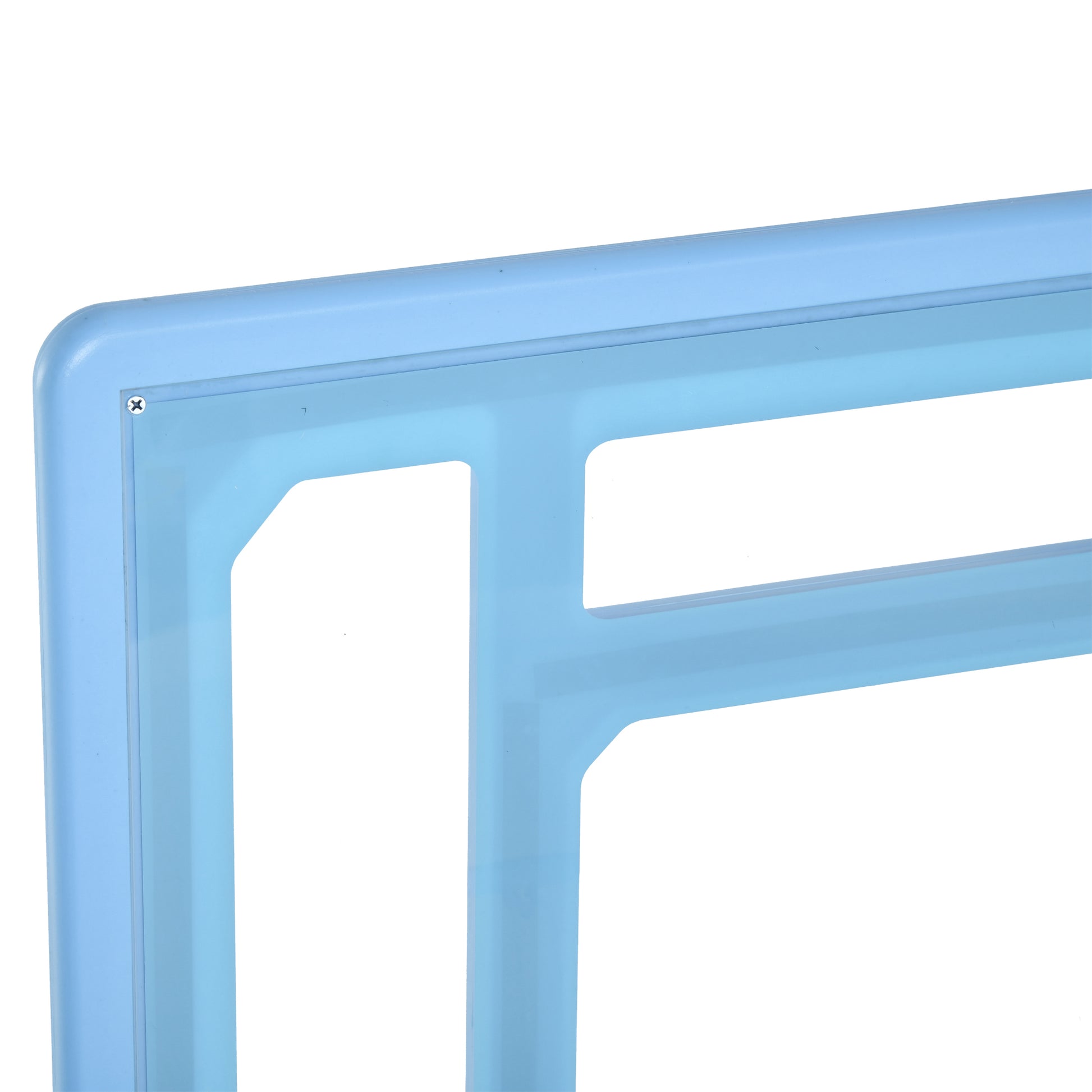 Soozier Poolside Basketball Hoop Stand, 36.5" 48.5" Height Adjustable Portable Hoop System W Clear Backboard & Fillable Base For Whole Family, Blue, White Blue Steel