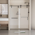 56 60 In. W X 76 In. H Frameless Shower Door, Single Sliding Shower Door, 5 16