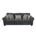 Romeo Grey Sofa Grey Wood Polyester Blend 3 Seat