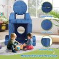 14Pcs Kids Sofa Modular Play Couch,Child Sectional Sofa To Boost Creativity,Boys And Girls Diy Creativing Playroom Couch Furniture For Toddlers Conertible Foam And Floor Cushion Blue Blue Foam Foam