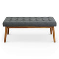 Delilah Modern Bench Fabric Grey Fabric