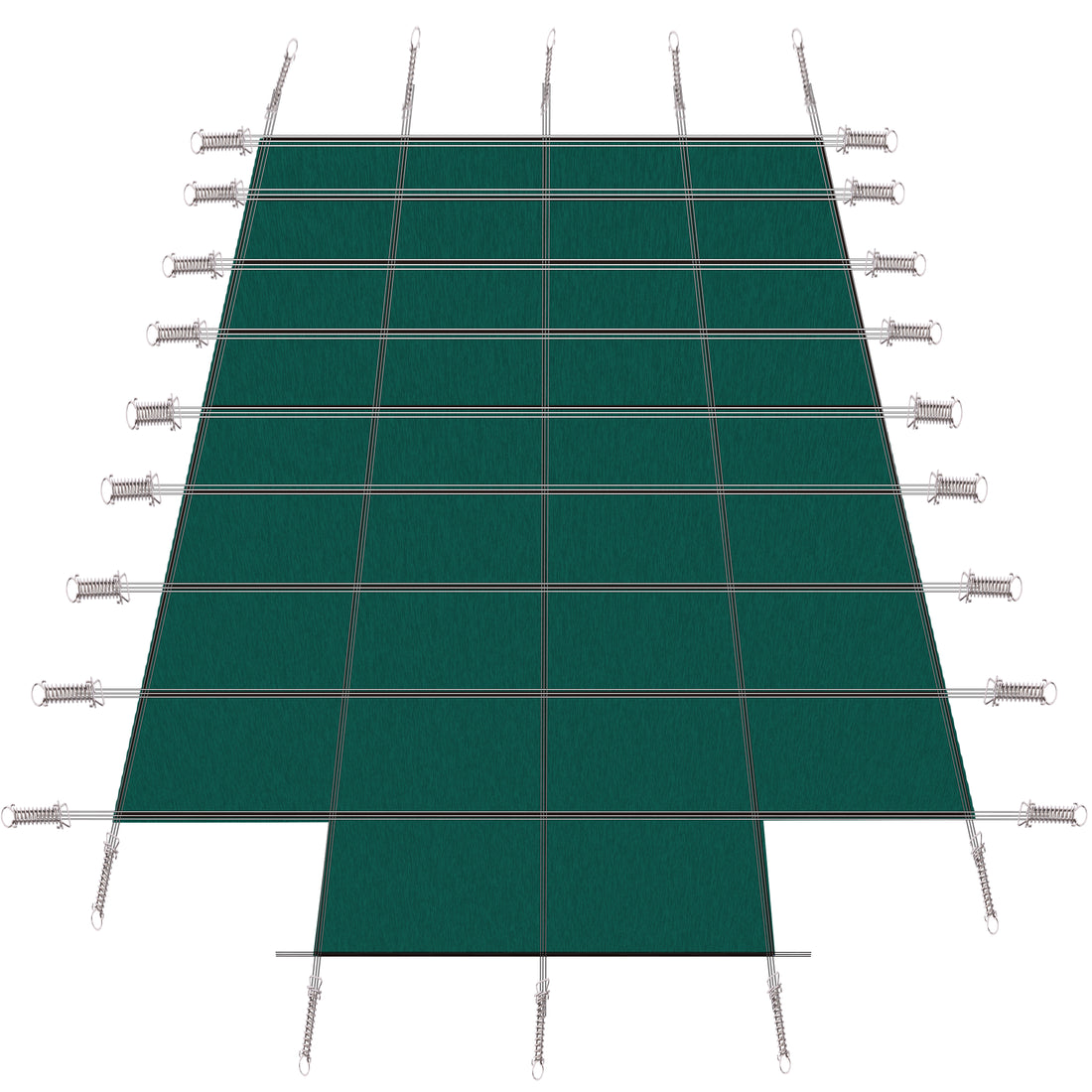 Pool Safety Cover, Fits 20X40Ft Rectangular Inground Winter Swimming Pools, With 4X8Ft Center End Step, Triple Stitched, High Strength Mesh Pp, Great Rain Permeability Installation Hardware,Green Mesh Green Polypropylene