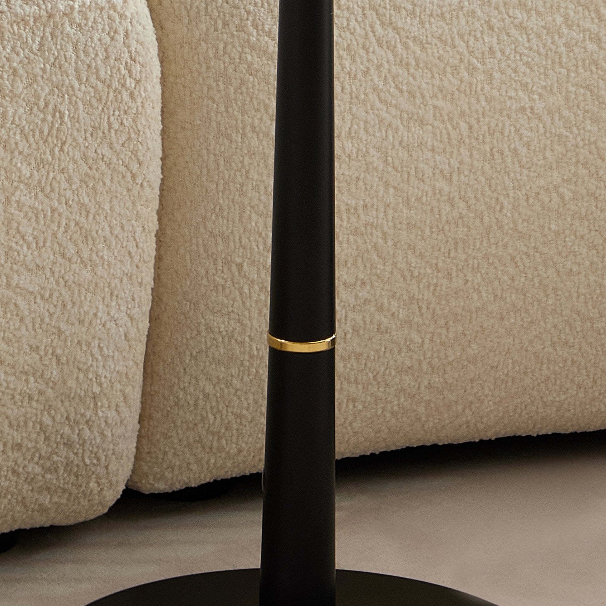 Mdf With Metal Feet, Square, Located In Living Space And Lounge Area, Coffee Table, Computer Desk, Black, 15.74"D X23.77"H Black Gold Primary Living Space Casual,Chinese Freestanding Coffee & End