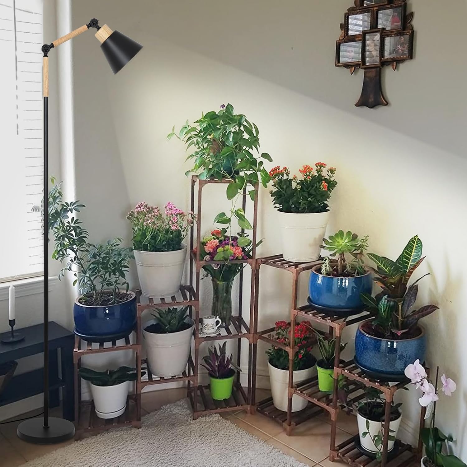 large grow lights for indoor plants Grow Lights For Indoor Plants Full Spectrum, Plant Lights For Indoor Growing With 20W Cob Grow Light Blub, 4 8 12H Timer, Standing Tall Grow Lamp For