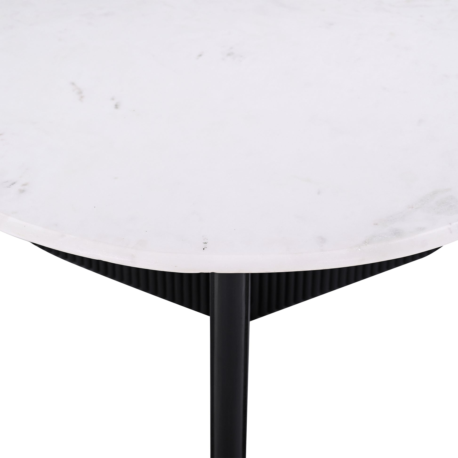 Luxurious Round Mable Topped Pedestal Coffee Table, Living Room Sofa Side Table, White Black Black White Primary Living Space Industrial Freestanding Mango Coffee & End Tables Round Marble,Solid Wood Pedestal
