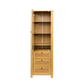 Rattan Door Bookshelf Display Case With Drawer