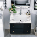 31 Inch Marble Vanity Top, Bathroom Vanity Top With Undermount Rectangular Middle Sink And 4